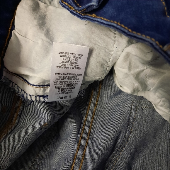 Amp Jeans Juniors Size 7 Button Fly Distressed - Picture 5 of 6